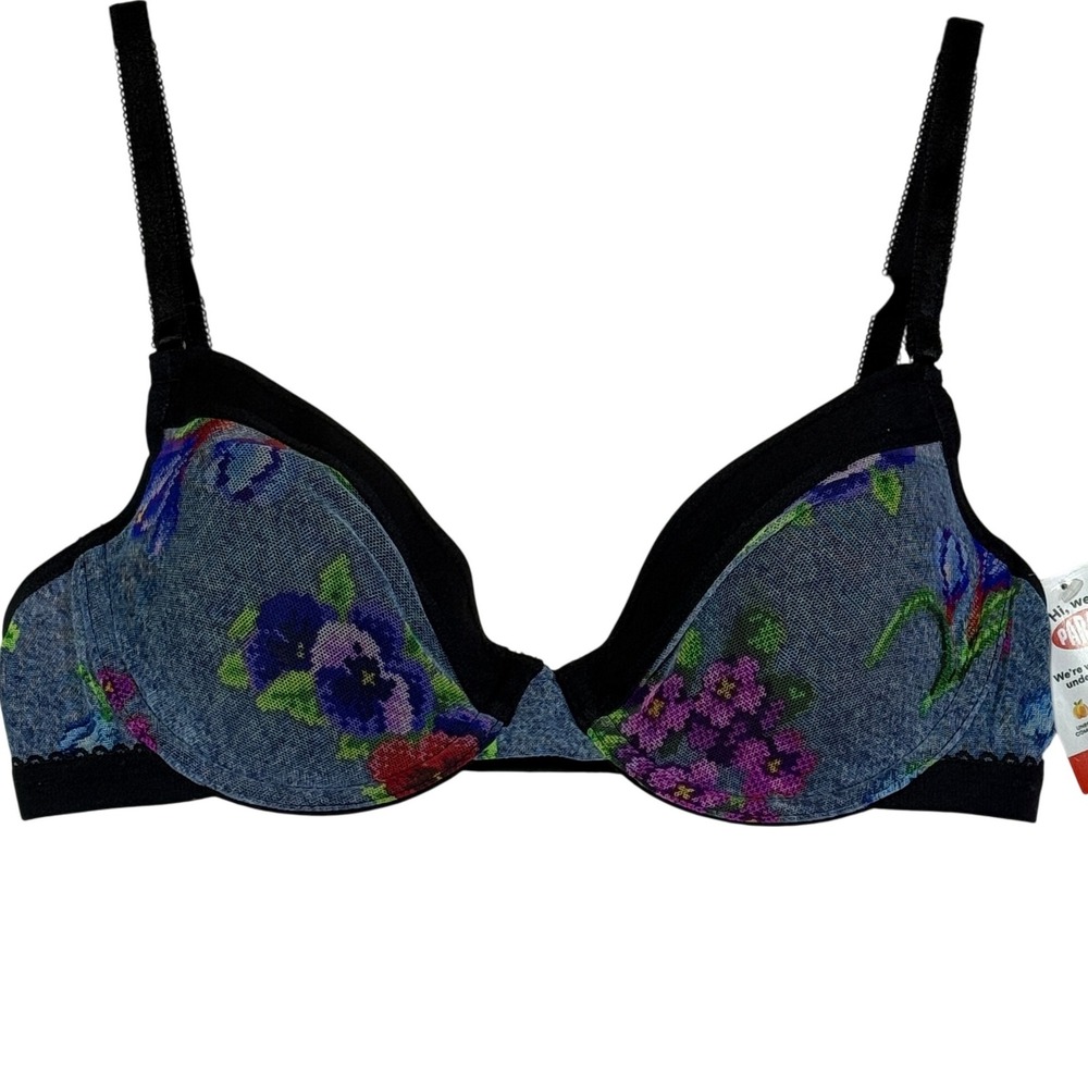 Parade Bra XS‎ Floral Print Recycled Nylon Spandex Adjustable Straps NWT